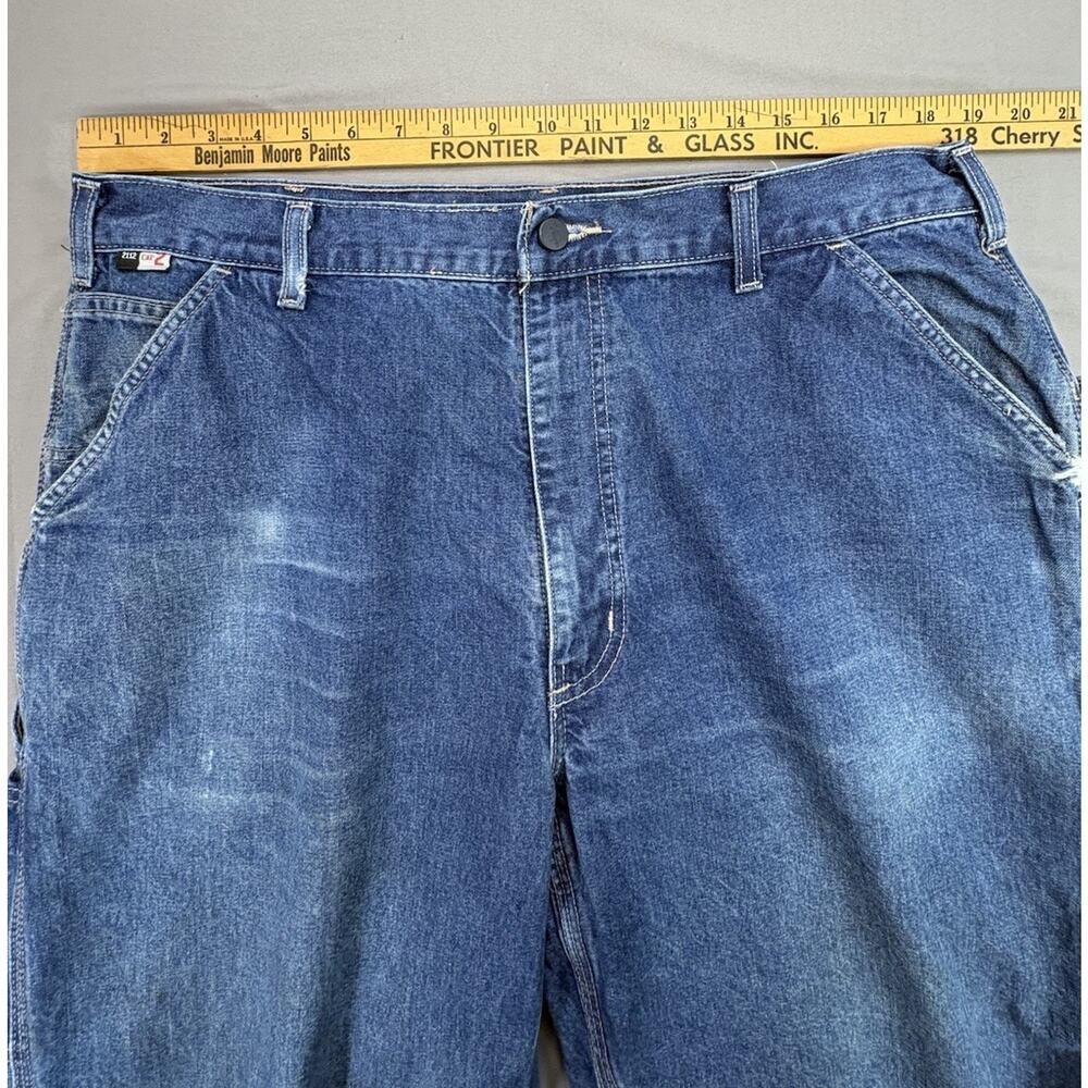Carhartt FR Flame Resistant Denim Dungaree Work Pants Mens 38x36 Tall - Picture 3 of 14